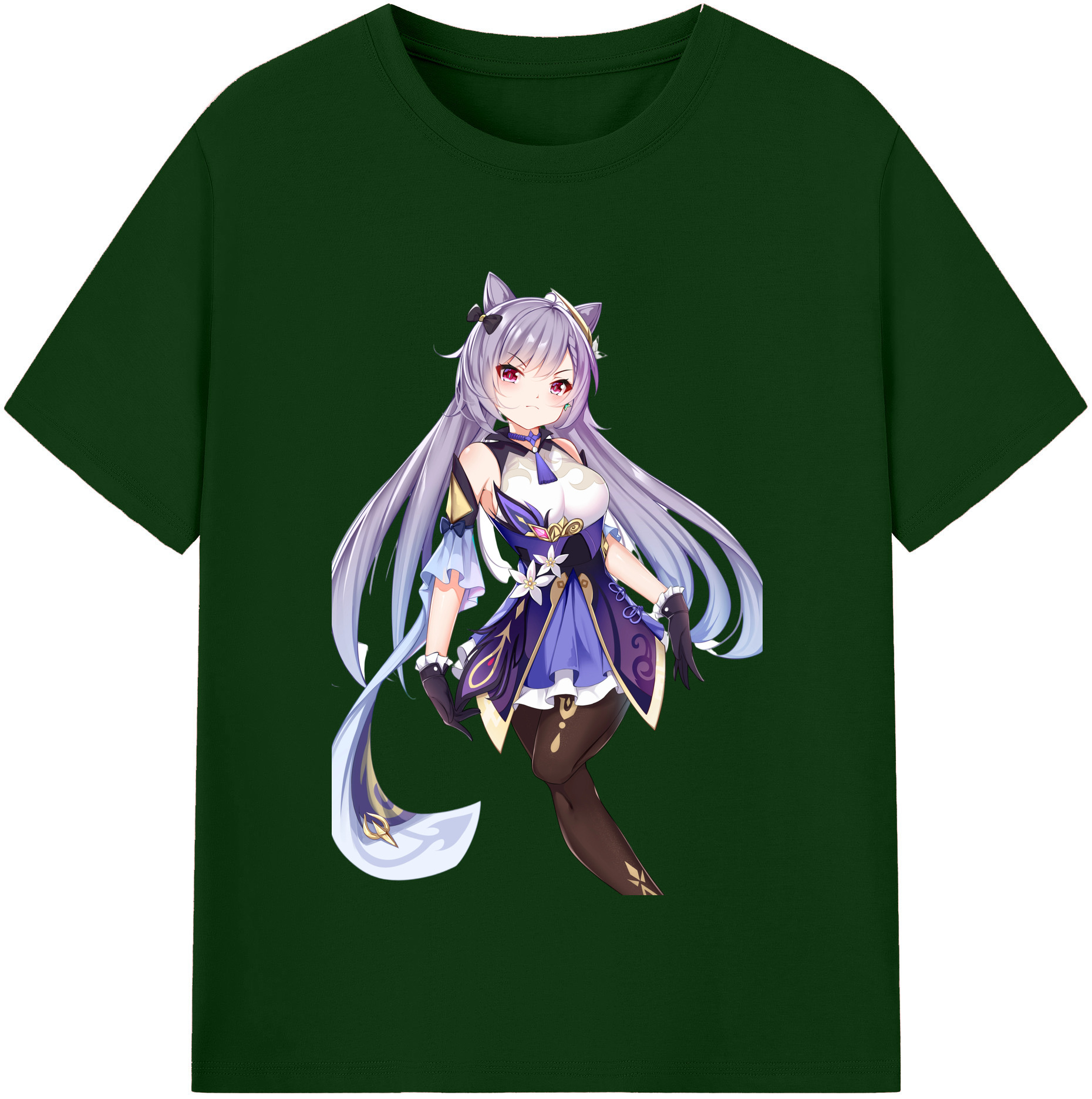 げんし神 刻晴 こくせい genshin Kokusei 綿100％半袖Tシャツ（フロントプリント）